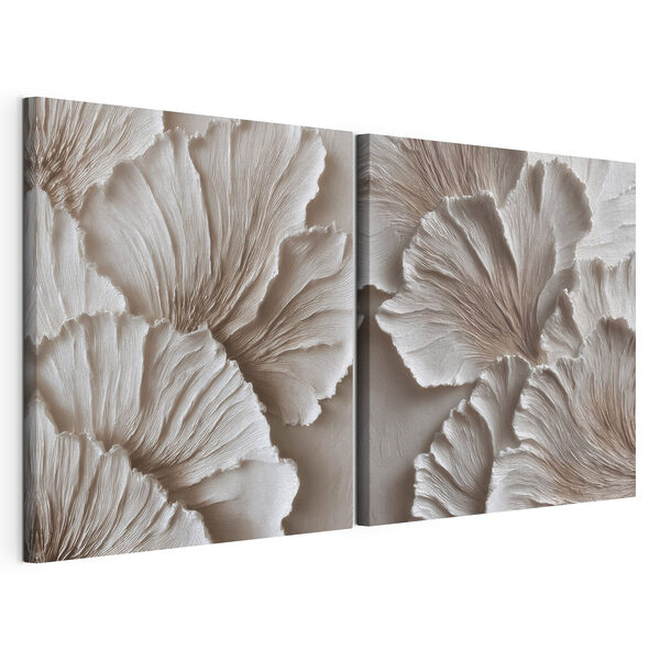 - Des formes élégantes dans des teintes douces Impression sur toile modulaire - Des formes élégantes dans des teintes douces