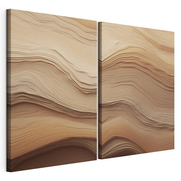 Des couches fluides aux teintes douces Impression sur toile modulaire Des couches fluides aux teintes douces