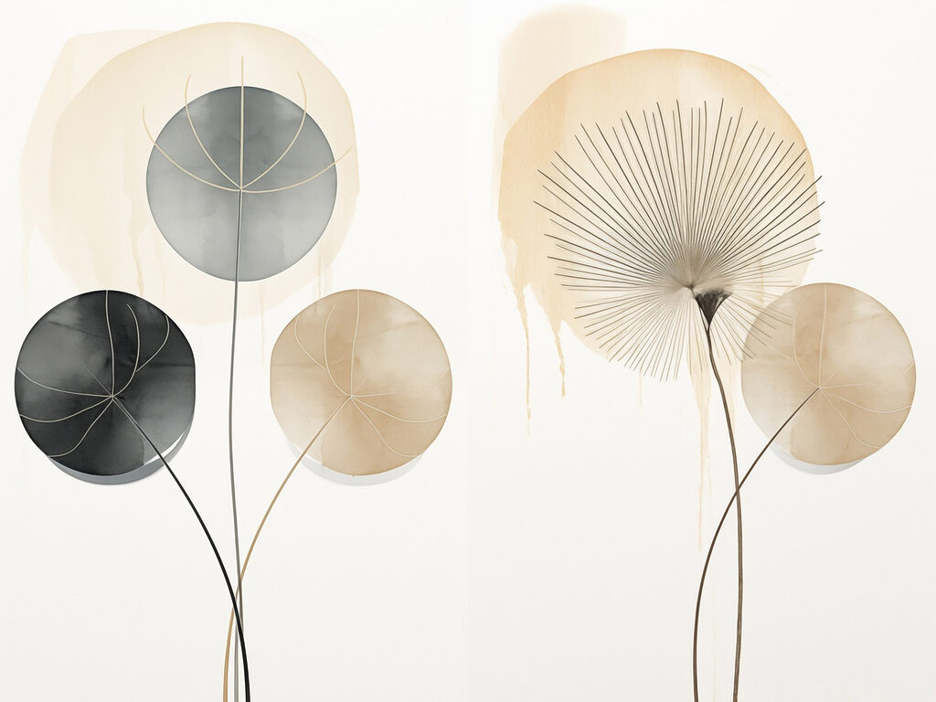 Soft shapes in muted colors Soft shapes in muted colors