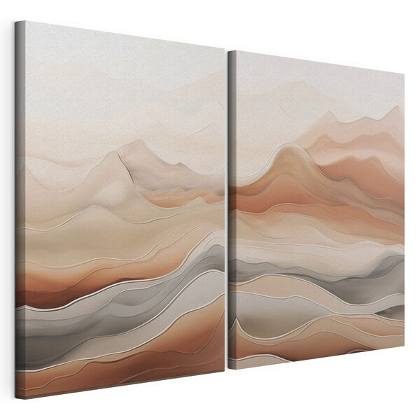 Capture d'écran d'un tableau représentant un paysage désertique Impression sur toile modulaire Capture d'écran d'un tableau représentant un paysage désertique