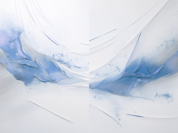 Collage of blue and white paint Collage of blue and white paint