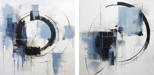 Two paintings of a circle Two paintings of a circle