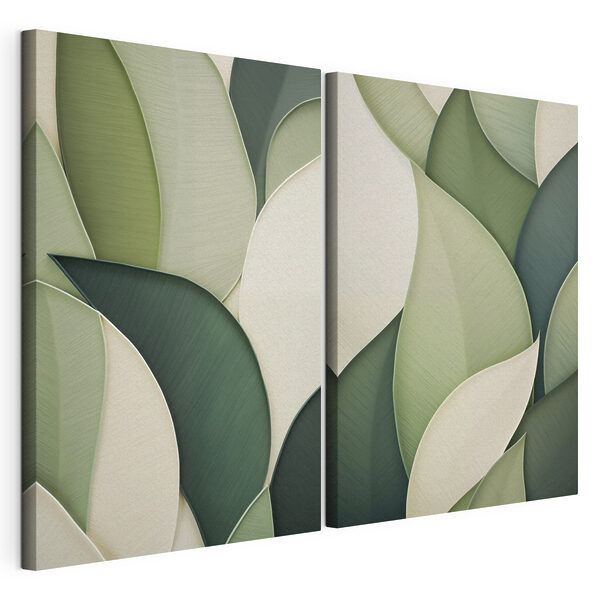 Impression sur toile modulaire Des courbes douces aux couleurs naturelles