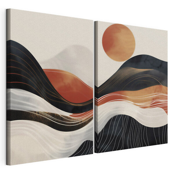 Impression sur toile modulaire Peinture représentant un paysage