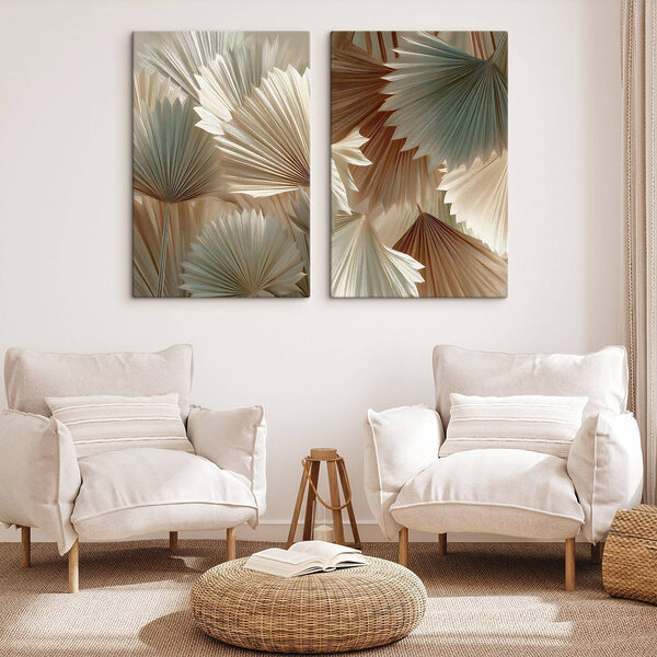 Collage of fan shaped leaves Collage of fan shaped leaves