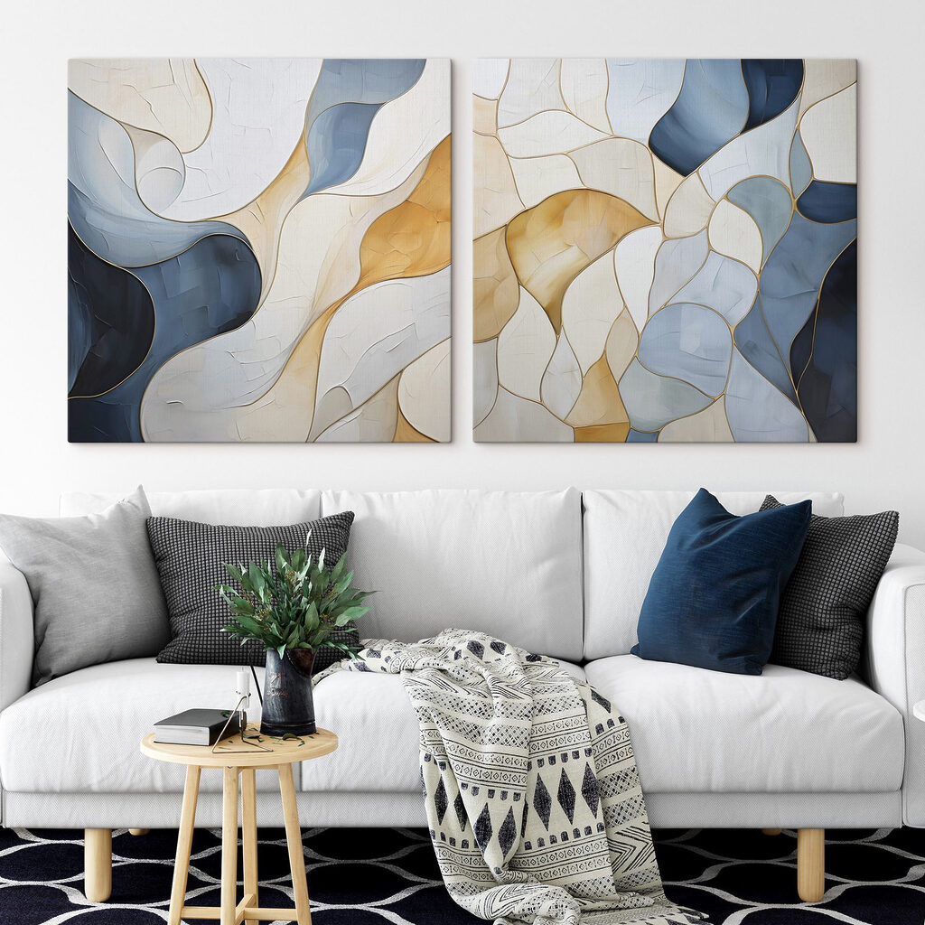 Flowing shapes in soft colors Flowing shapes in soft colors