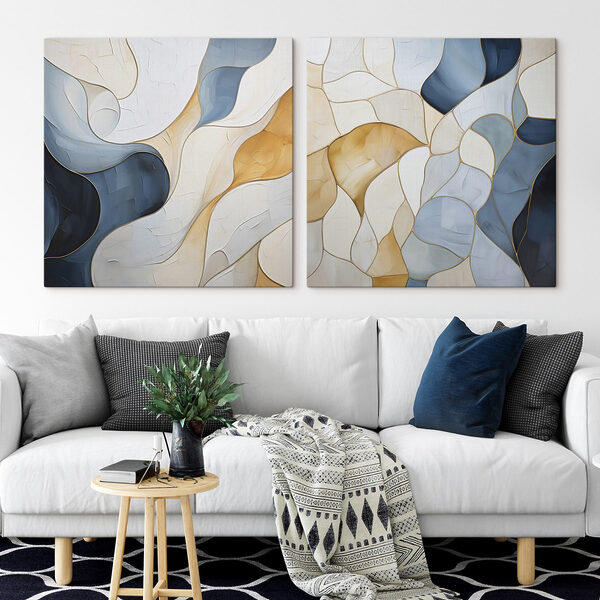 Flowing shapes in soft colors Flowing shapes in soft colors