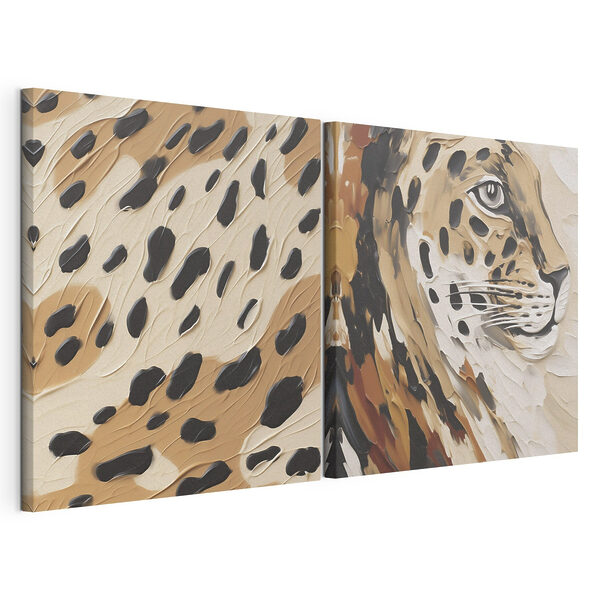 Impression sur toile modulaire Des motifs félins envoûtants dans l'art