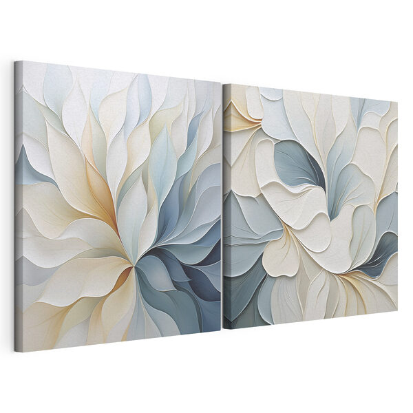 Des motifs fluides aux couleurs douces Impression sur toile modulaire Des motifs fluides aux couleurs douces