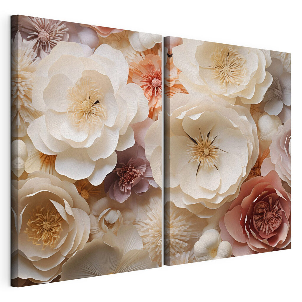 Collage of paper flowers Collage of paper flowers