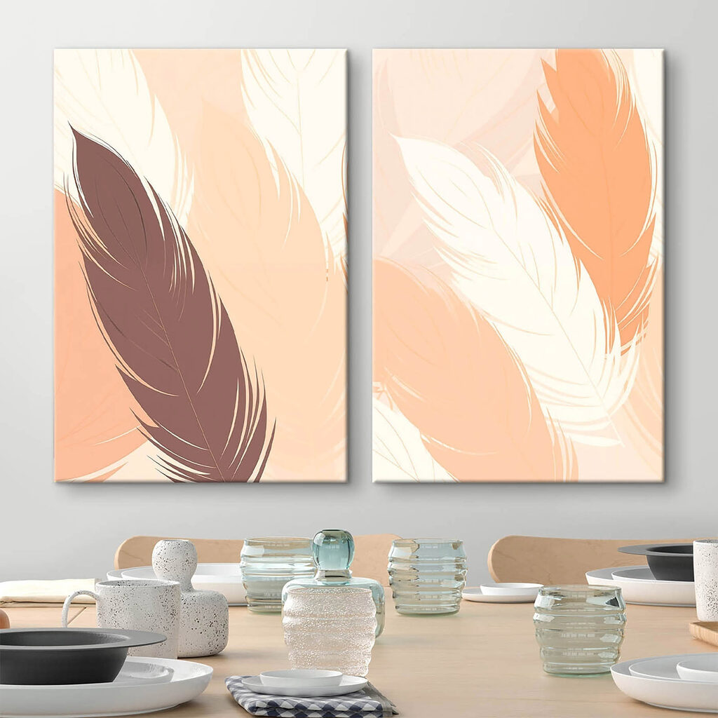 Soft hues of elegant feathers Soft hues of elegant feathers
