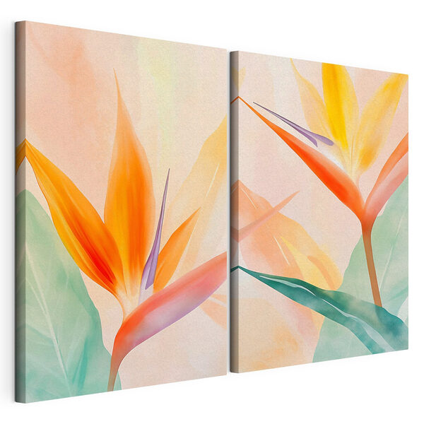 Collage de fleurs Impression sur toile modulaire Collage de fleurs
