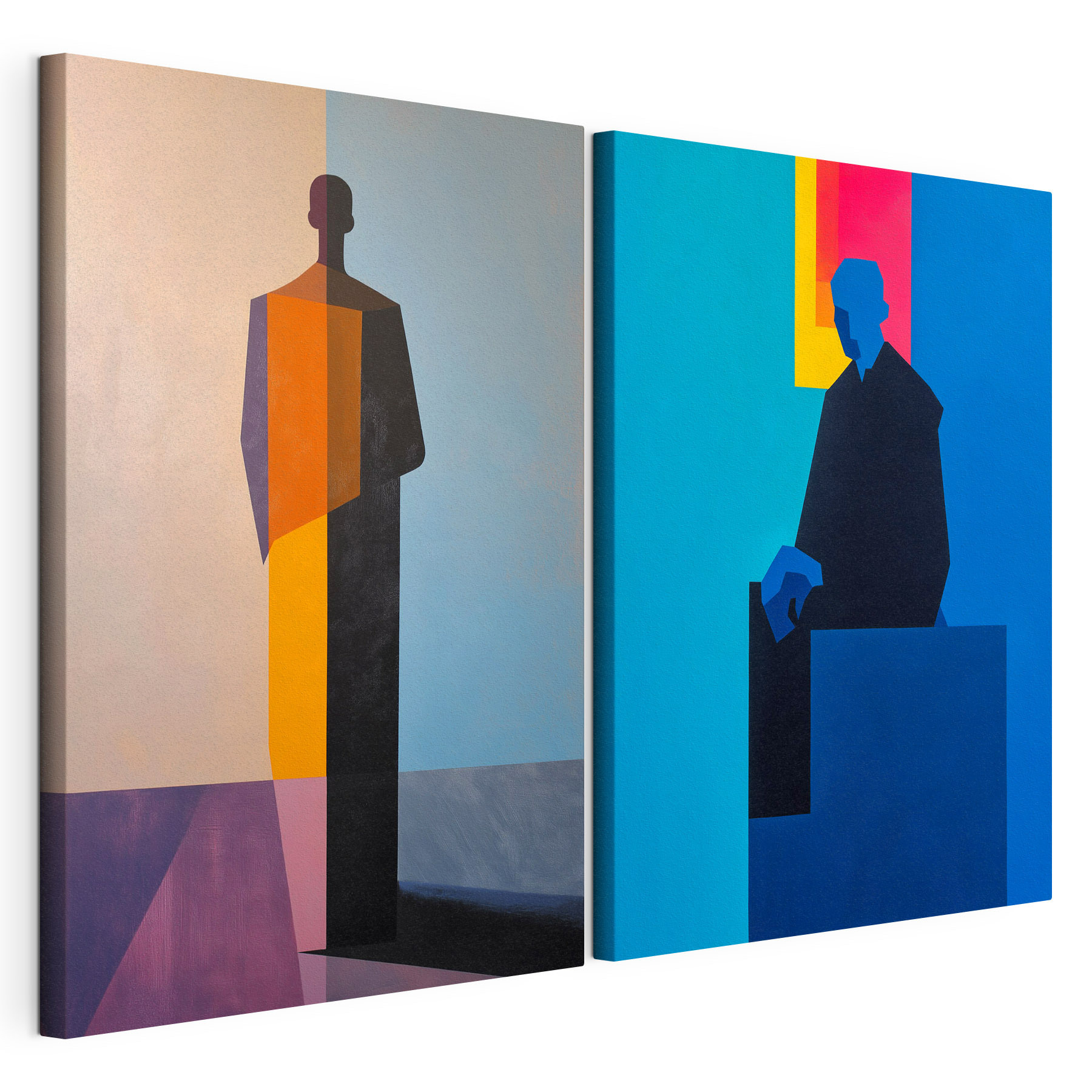 Painting of a man and a man Painting of a man and a man