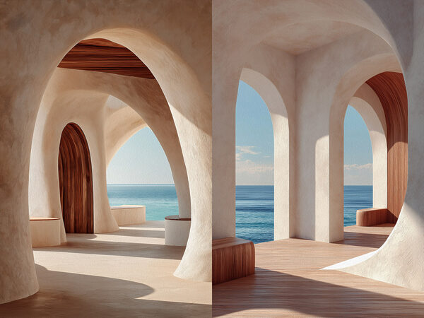 Room with a door and a bench Room with a door and a bench
