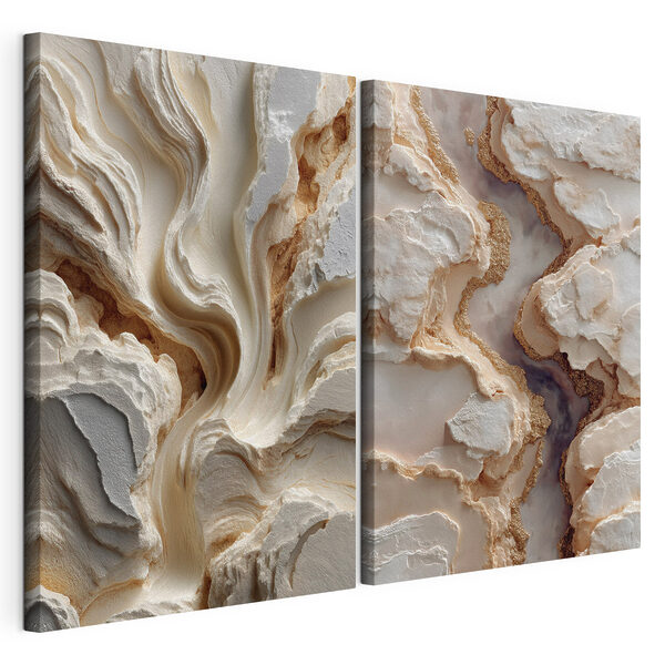 Motifs fluides aux teintes douces Impression sur toile modulaire Motifs fluides aux teintes douces
