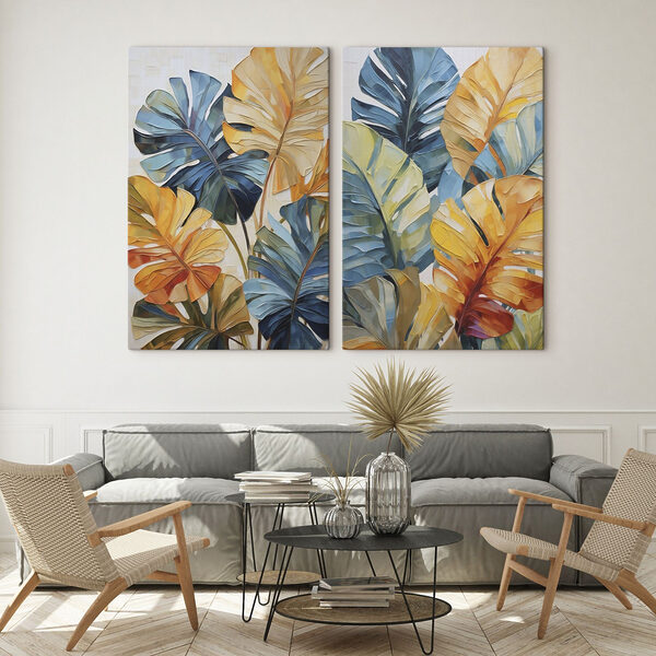 Vibrant leaves in warm colors Vibrant leaves in warm colors