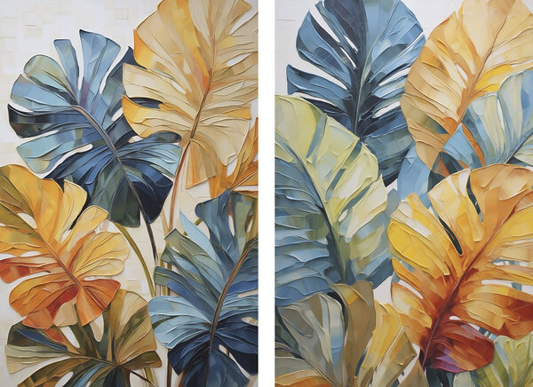 Vibrant leaves in warm colors Vibrant leaves in warm colors