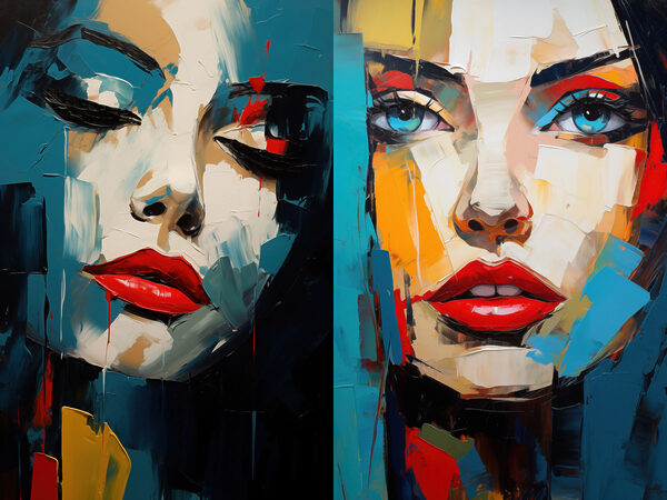 Collage of a woman's face Collage of a woman's face