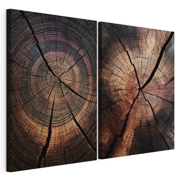 Impression sur toile modulaire Les motifs naturels du bois vieilli