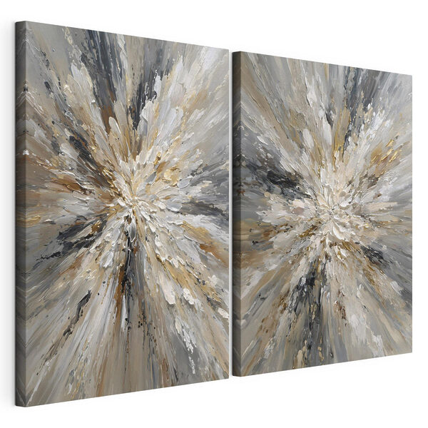 Impression sur toile modulaire Une explosion dynamique de tons terreux