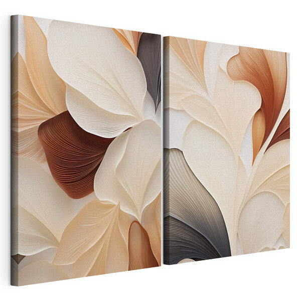Des ondulations délicates dans des couleurs douces Impression sur toile modulaire Des ondulations délicates dans des couleurs douces