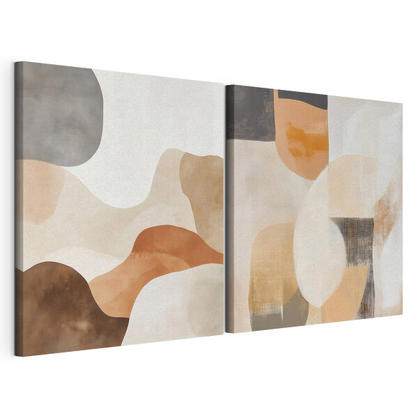 Deux œuvres d'art Impression sur toile modulaire Deux œuvres d'art