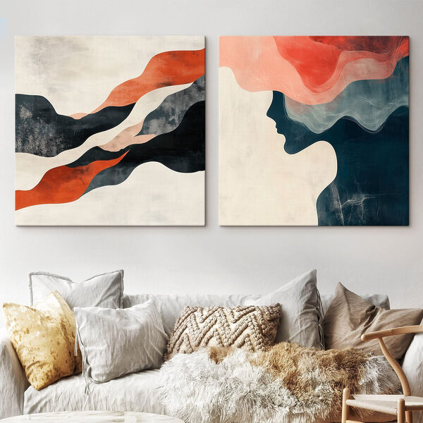 Two images of a woman's face Two images of a woman's face