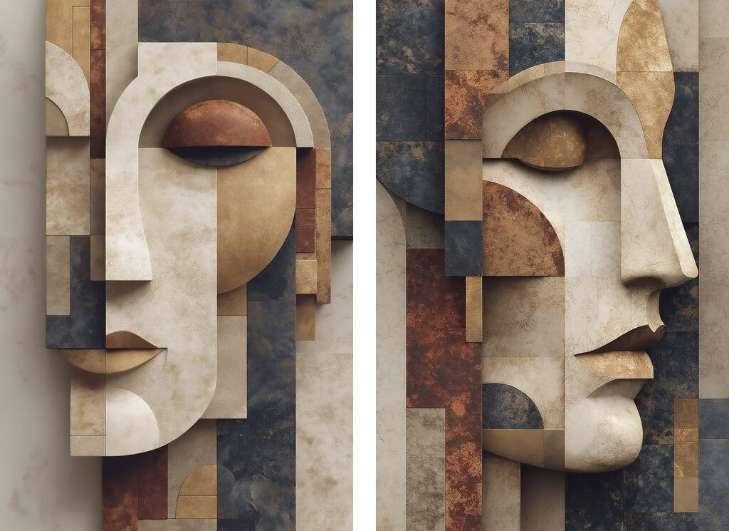 Collage of a face Collage of a face