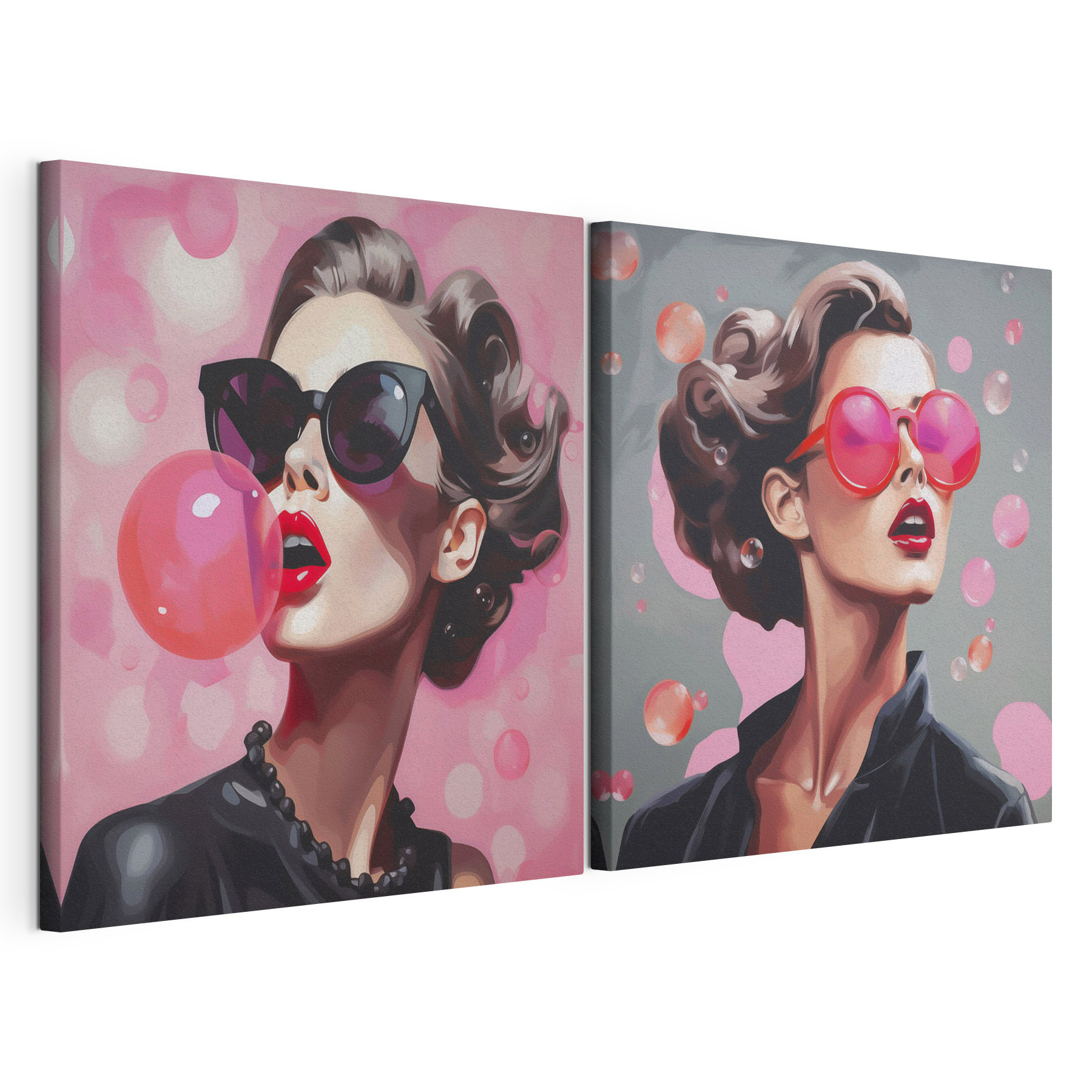 Collage of a woman wearing sunglasses Collage of a woman wearing sunglasses