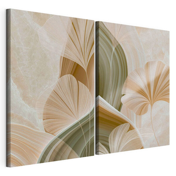 Impression sur toile modulaire - Des courbes douces et des lignes fluides s'harmonisent