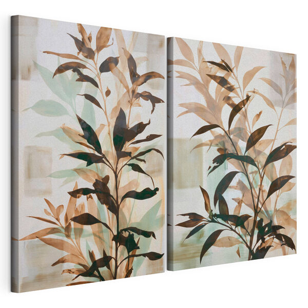 Impression sur toile modulaire - Un feuillage élégant aux teintes douces (UGS : m30466) Impression sur toile modulaire Impression sur toile modulaire - Un feuillage élégant aux teintes douces (UGS : m30466)