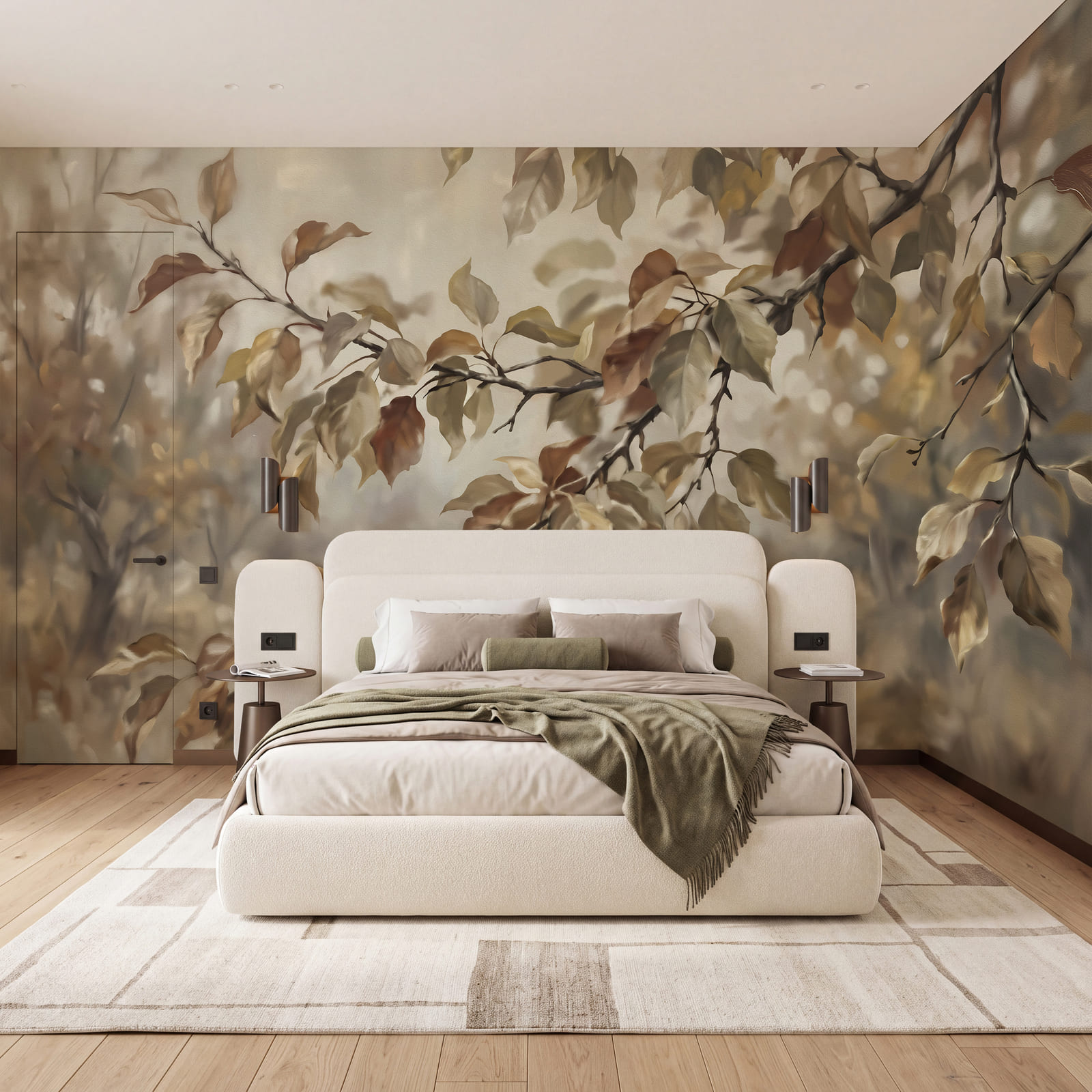 Branche d'arbre avec des feuilles brunes Branche d'arbre avec des feuilles brunes