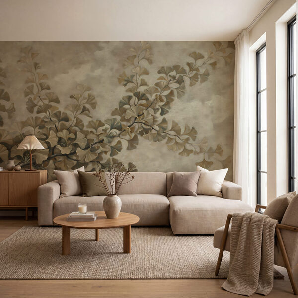 Peinture représentant une branche avec des feuilles Peinture représentant une branche avec des feuilles