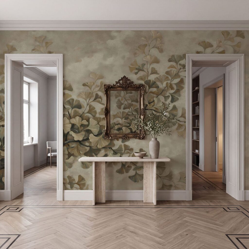 Peinture représentant une branche avec des feuilles Peinture représentant une branche avec des feuilles