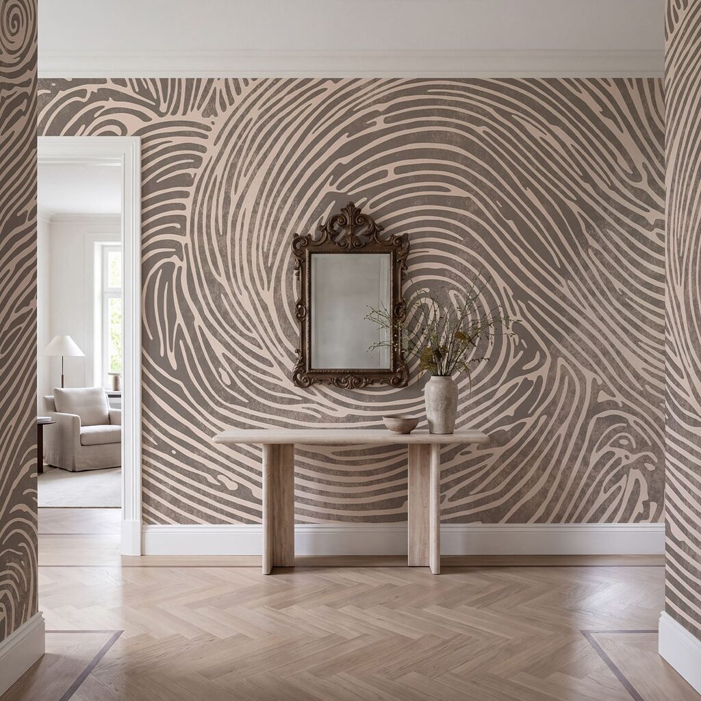 Des volutes complexes dessinent des motifs fluides Des volutes complexes dessinent des motifs fluides