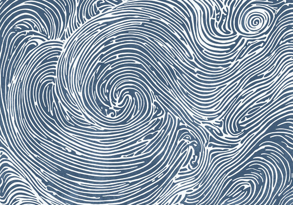 Blue and white swirl pattern