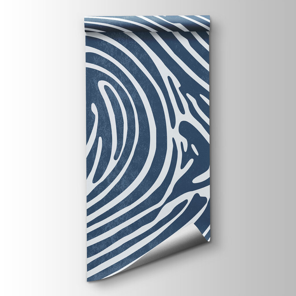 Blue and white swirl pattern