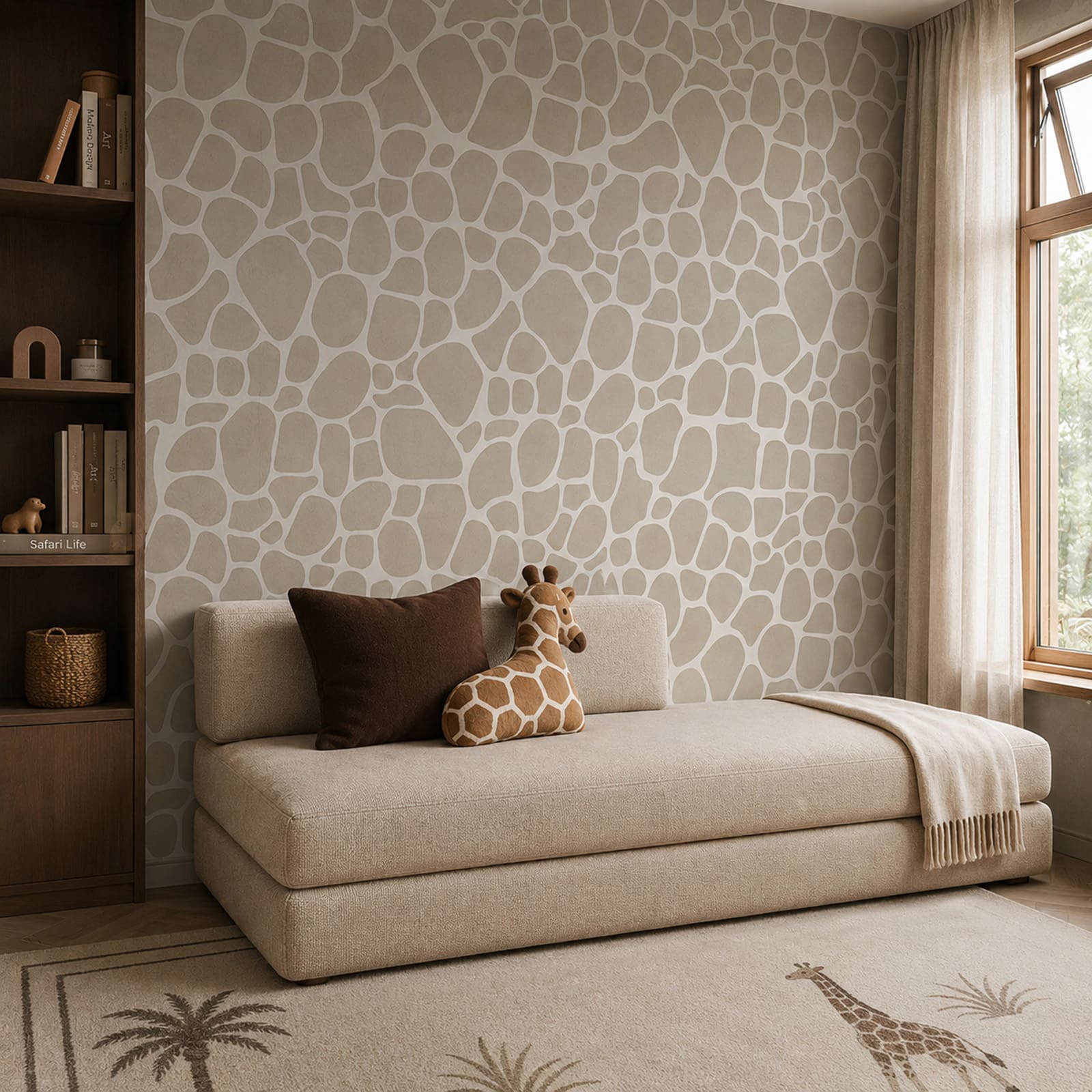 Motif composé de pierres blanches et fauves Motif composé de pierres blanches et fauves