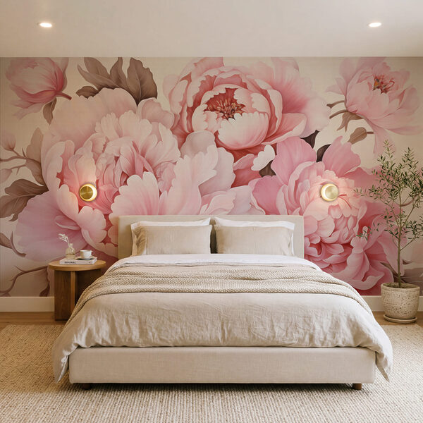 Bouquet de fleurs roses
