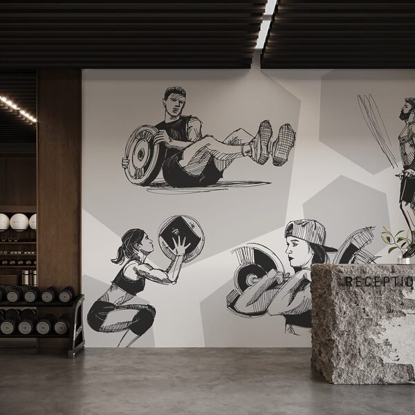 Un groupe de personnes faisant des squats