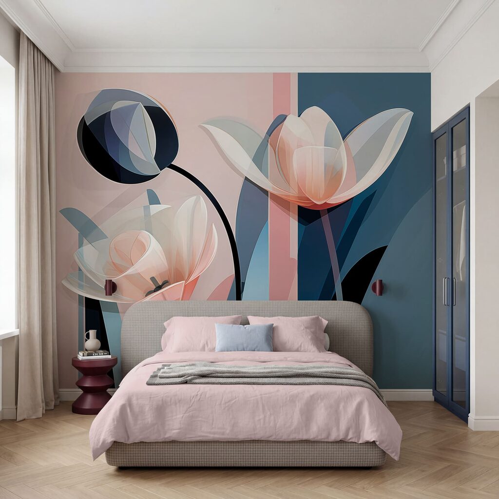 Fleurs délicates aux teintes pastel douces