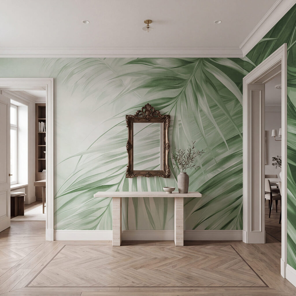 Un feuillage vert apaisant baigné d'une lumière douce Un feuillage vert apaisant baigné d'une lumière douce