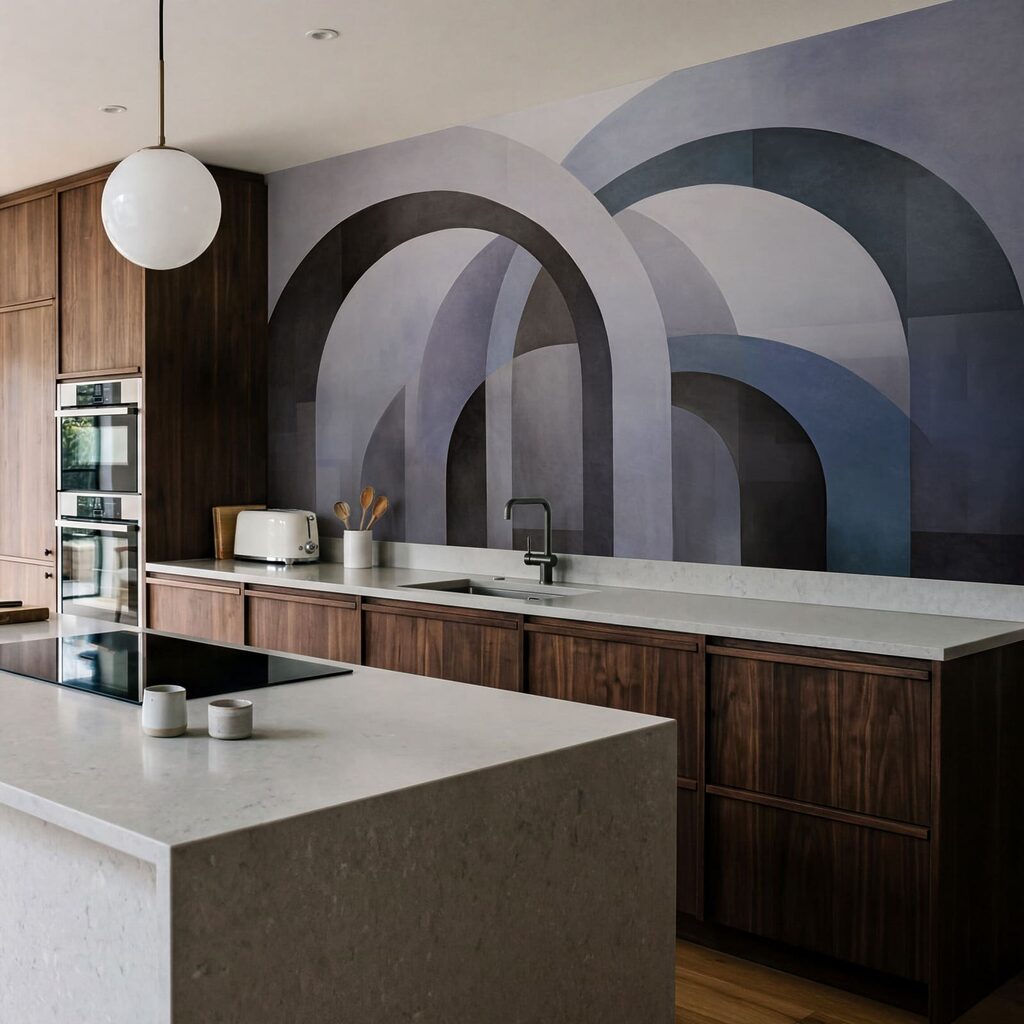 Peinture représentant un ensemble d'arcs