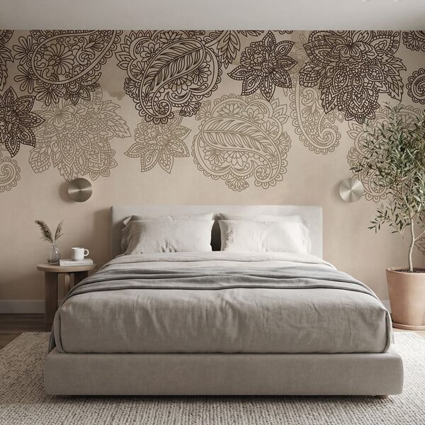 Bordure de motifs paisley et de fleurs