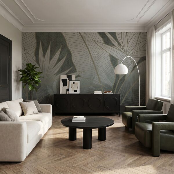 Un motif botanique raffiné aux teintes douces Un motif botanique raffiné aux teintes douces