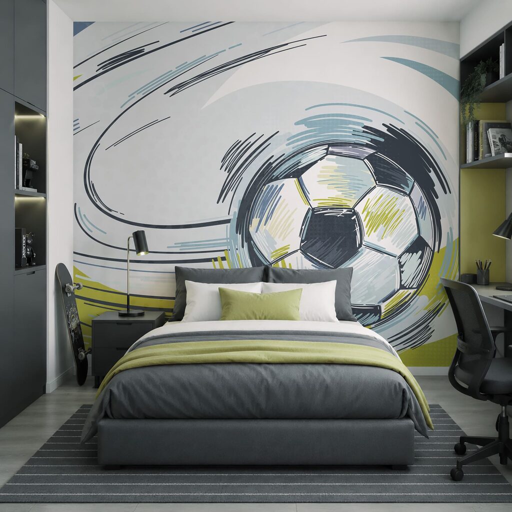 Ballon de football en mouvement Ballon de football en mouvement