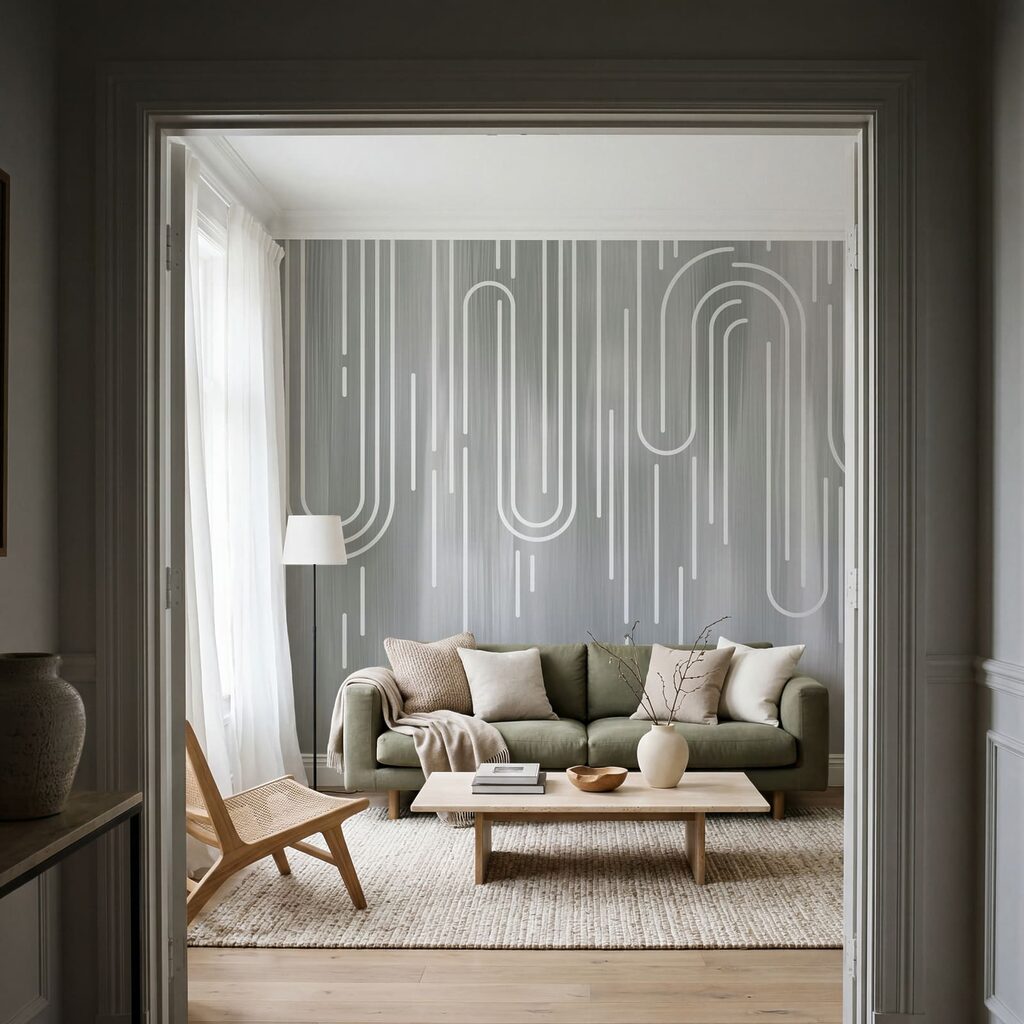 Des lignes blanches sur fond gris Des lignes blanches sur fond gris