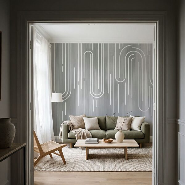 Des lignes blanches sur fond gris Des lignes blanches sur fond gris