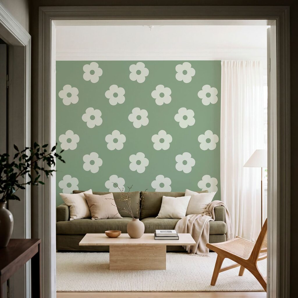 Motif de fleurs blanches