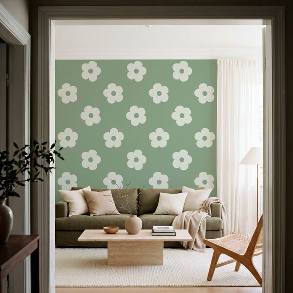 Motif de fleurs blanches